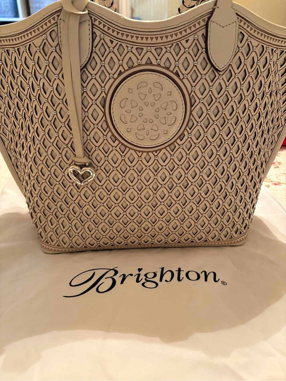 Brighton Ivory Laser-Cut Tote Bag